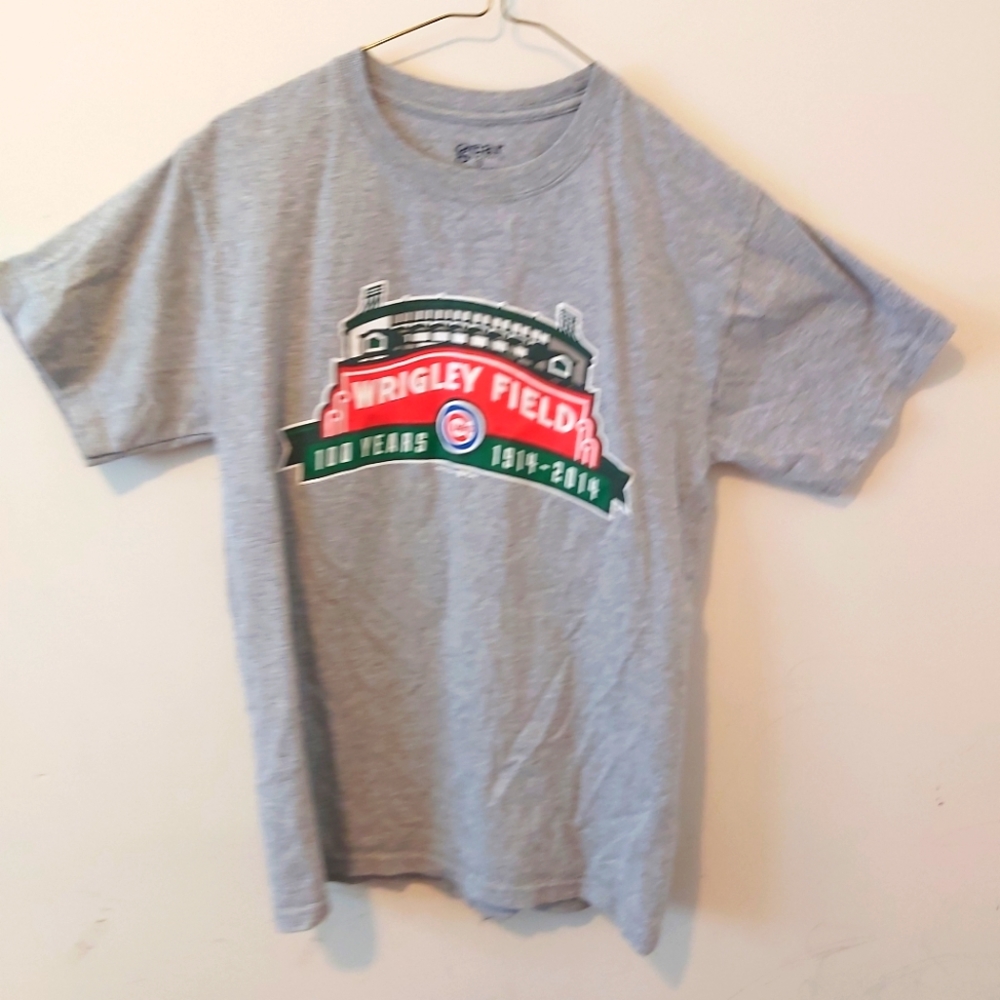 GEAR FOR SPORTS |Men's Wrigley Field 100 Anniversary Shirt Grey Size Small